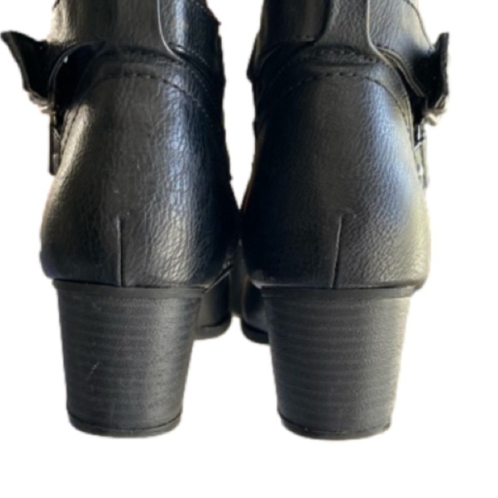 INDIGO RD Tall Boots Side Zip Buckle Detail Slouch Black, Women Size 7.5 - Picture 7 of 12